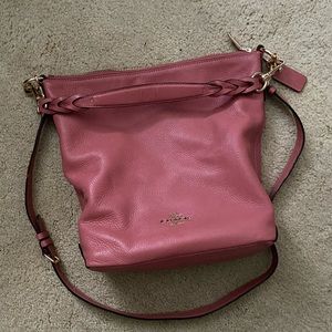 Coach cross-body leather purse